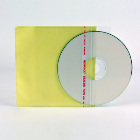 50 pochettes plastiques CD autocollantes