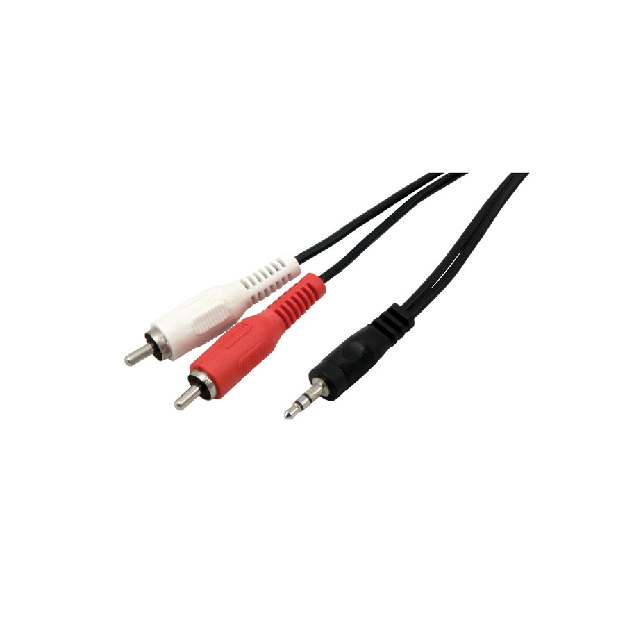 Câble audio stéréo 2 x RCA mâle / jack 3.5 mâle - 10m Longueur Câble 10 m