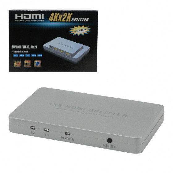 Multiplicateur HDMI 3D 4K2K - 1 entrée / 2 sorties