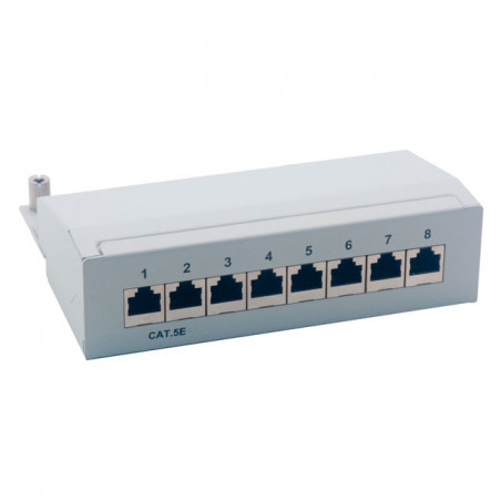 Mini panneau de brassage équipé 8 voies blindées CAT 5e