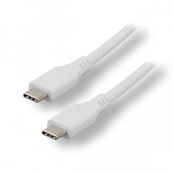 Câble USB 3.1 type C mâle / mâle - 2m Blanc