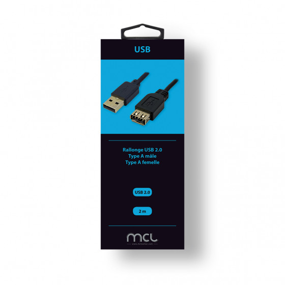 Rallonge USB 2.0 type A mâle / femelle ColorBox
