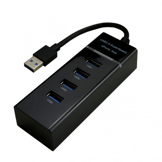 Hub 4 ports USB3.0 noir