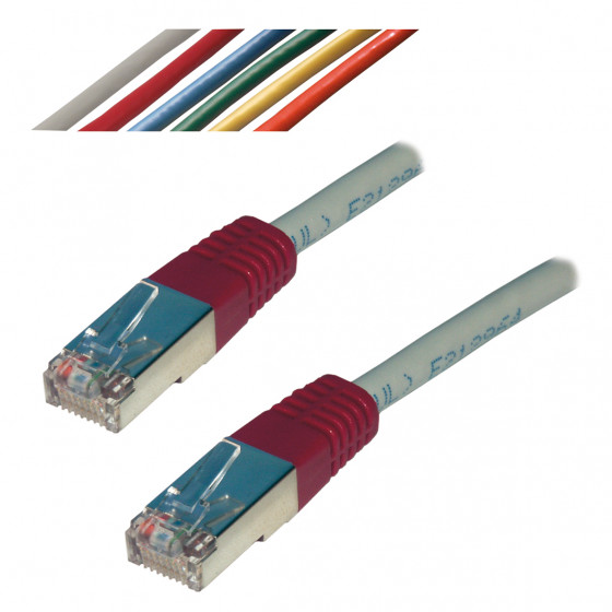 Network cable RJ45, CAT 5e U / UTP, 100% copper, crossed