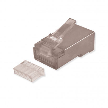 Sachet de 50 connecteurs RJ45 Cat 6/6A blindés (diamètre : 5 mm)
