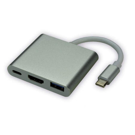 Docking station port HDMI Type C USB3.0 - Silver