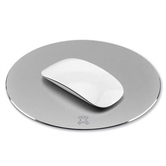 XtremeMac-Tapis de souris rond en aluminium Argent