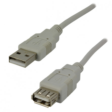 Rallonge USB 2.0 Type A mâle/femelle Gris-0.6m