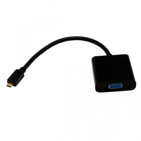 Convertisseur en câble Micro HDMI mâle vers VGA femelle - 22cm