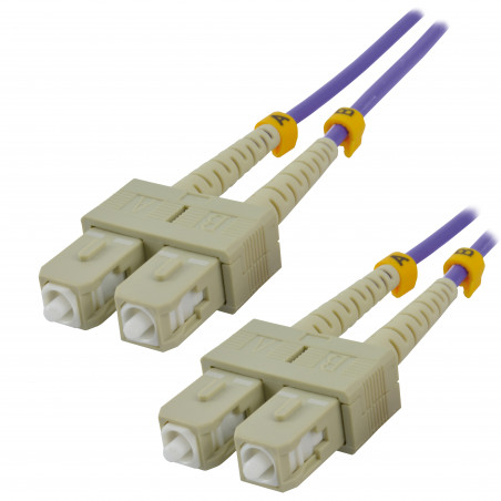Jarretière optique OM4 duplex multimode 50/125 (OD : 2) - SC / SC
