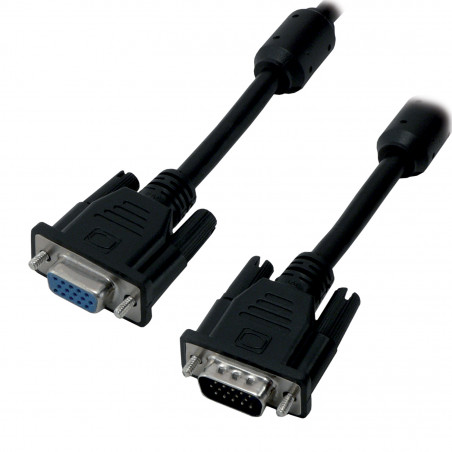 Rallonge S-VGA HD15 mâle /femelle surblindé 3 coax + 9 fils