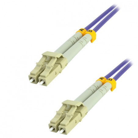 Jarretière optique OM4 duplex multimode 50/125 - LC/LC