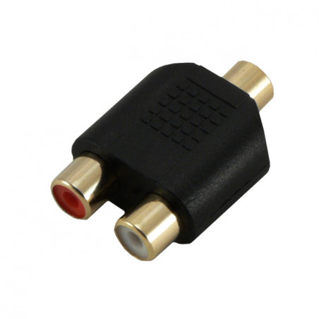 Adaptateur stéréo JACK 3.5mm femelle / 2 x RCA femelle haute qualité