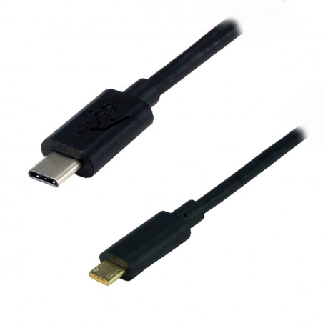 Câble USB 2.0 Type C mâle/Micro B mâle Noir-1m