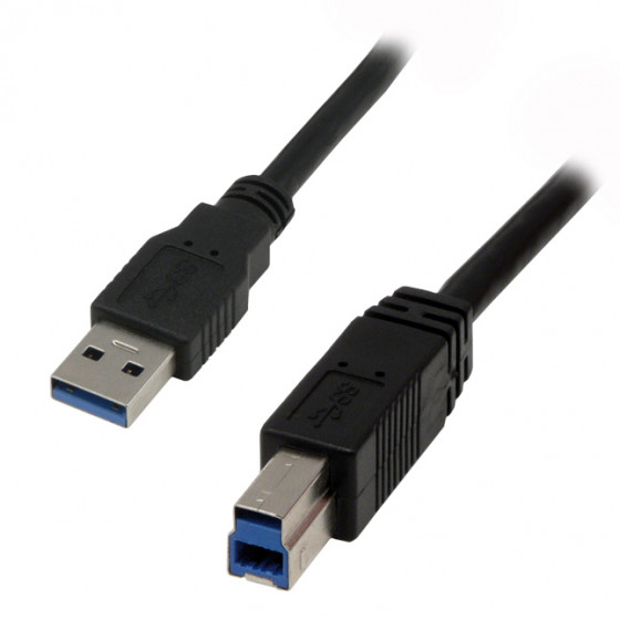 Câble USB 3.0 Type A mâle/Type B mâle Noir