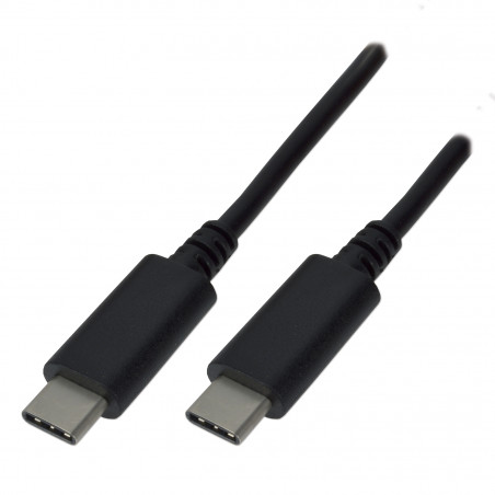 Câble USB 2.0 Type C mâle/mâle Noir-1m