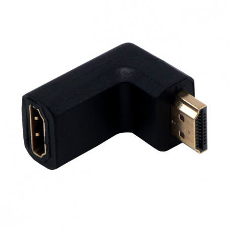 Adaptateur coudé HDMI type A mâle / femelle
