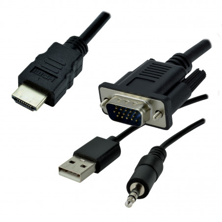 Câble VGA mâle vers HDMI mâle - 1,5m