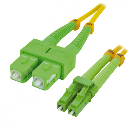 Jarretière optique OS2 duplex monomode 9/125 - SCAPC / LCAPC 2m