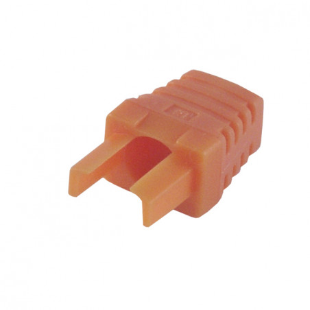 Sachet de 50 manchons 6mm pour connecteur RJ45 - Orange