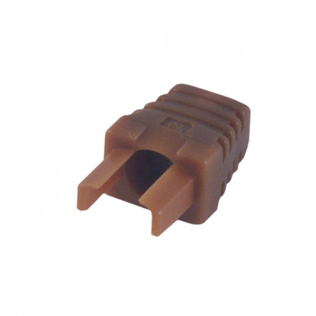 Sachet de 50 manchons 6mm pour connecteur RJ45 - Marron