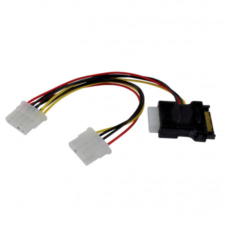 Adaptateur d'alimentation SATA / 3 x Molex 5''1/4 femelle - 15cm