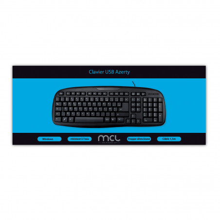 Clavier USB filaire Azerty 105 touches - Noir