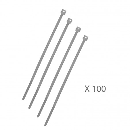 Serre-câble sans porte étiquette - 2,5 x 100mm (sachet de 100 pcs)