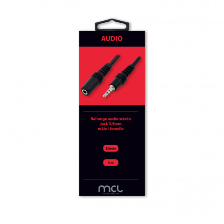 Rallonge audio stéréo jack 3,5 mâle / femelle - 5m ColorBox