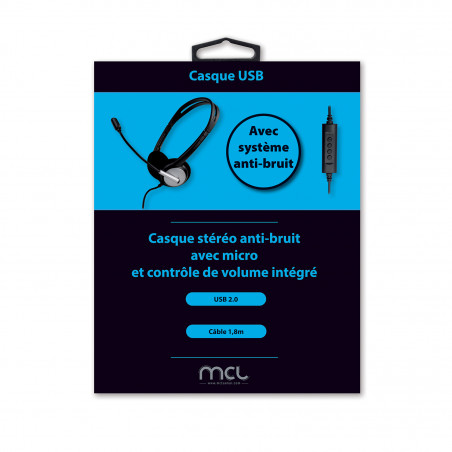 Casque filaire anti-bruit avec micro - USB ColorBox