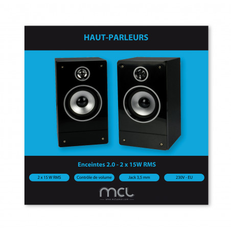 Haut-parleur multimédia 2.0 filaires - 2 x 15W RMS
