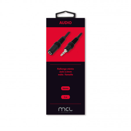 Rallonge audio stéréo jack 3,5 mâle / femelle - 2m