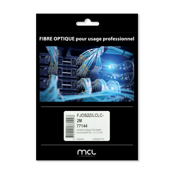 Jarretière optique OS2 duplex monomode 9/125 - LC / LC ColorBox