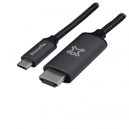XtremeMac-Câble tressé Type C mâle / HDMI mâle - 2m