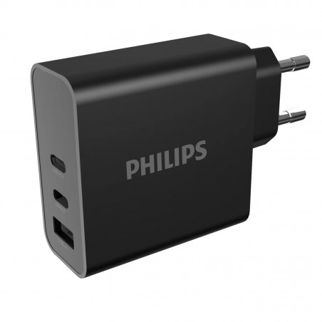 Chargeur secteur Philips 65W  2 ports USB-Type C et 1 USB-A