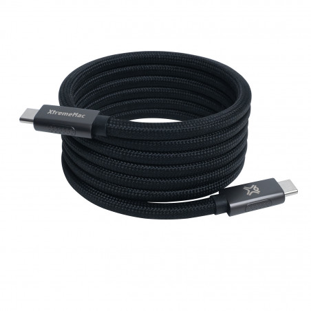 XtremeMac-Câble magnétique noir USB Type C / Type C 240W 1.5m