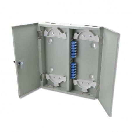 Coffret optique 12 FO  avec 12 traversées LC duplex