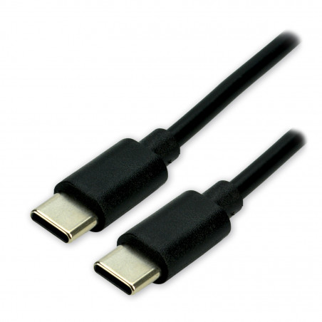 Câble USB 2.0 Type C mâle/mâle Charge&Data 480 Mb 3A-Noir-1.50m
