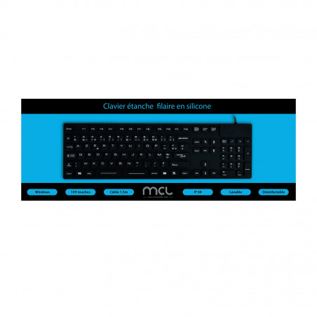 Clavier étanche  filaire en silicone