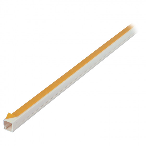 Goulotte de câbles en PVC 12 x 12 mm avec adhésif - 2m
