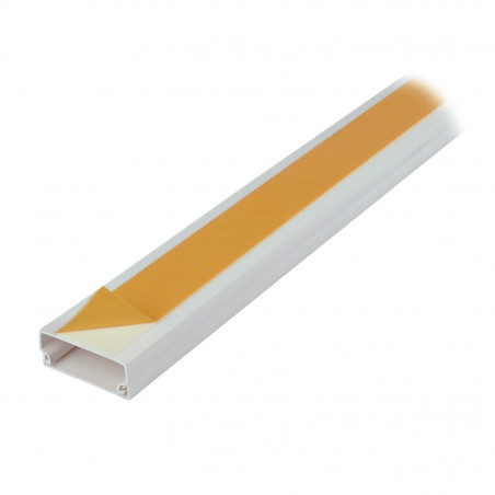 Goulotte de câbles en PVC 40 x 16 mm avec adhésif - 2m