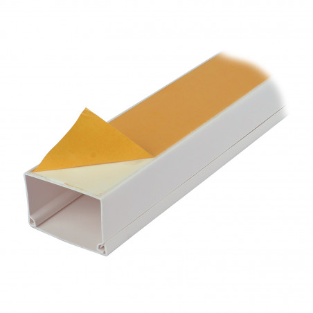 Goulotte de câbles en PVC 60 x 40 mm avec adhésif - 2m