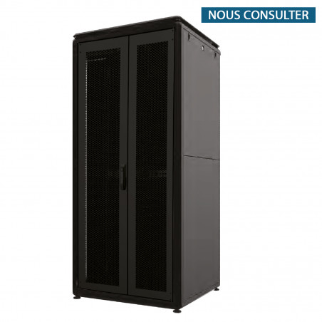 Baie 19" 42U L.800 P.800 2 Portes avant perforées - 2 Portes arrière perforées - Noir