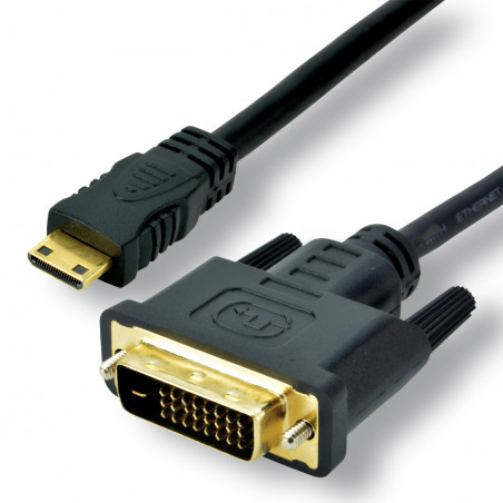 Câble Mini HDMI mâle / DVI-D mâle - 1.5m