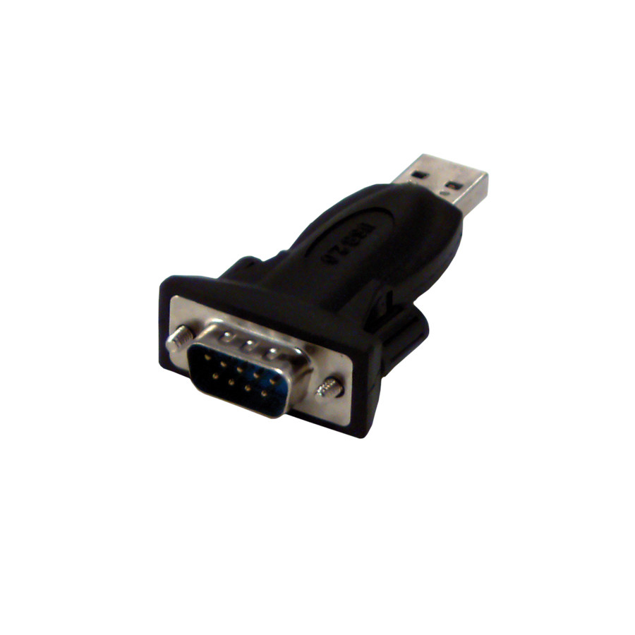 Convertisseur USB 2.0 série RS232 1 port DB09 mâle + rallonge 1,80m