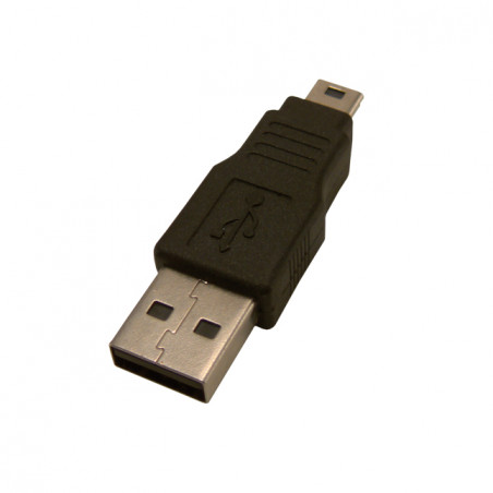 Adaptateur USB A mâle / mini USB B mâle (5 broches)