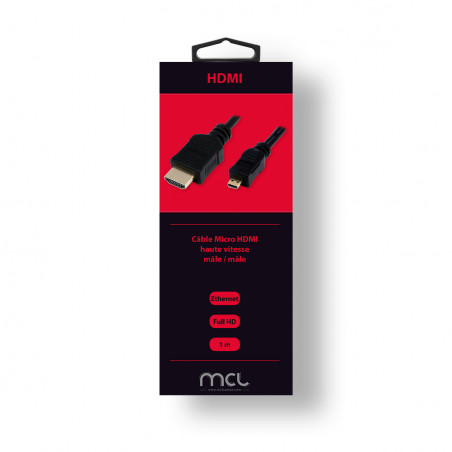 Câble HDMI haute vitesse + Ethernet type A / D (micro) mâle