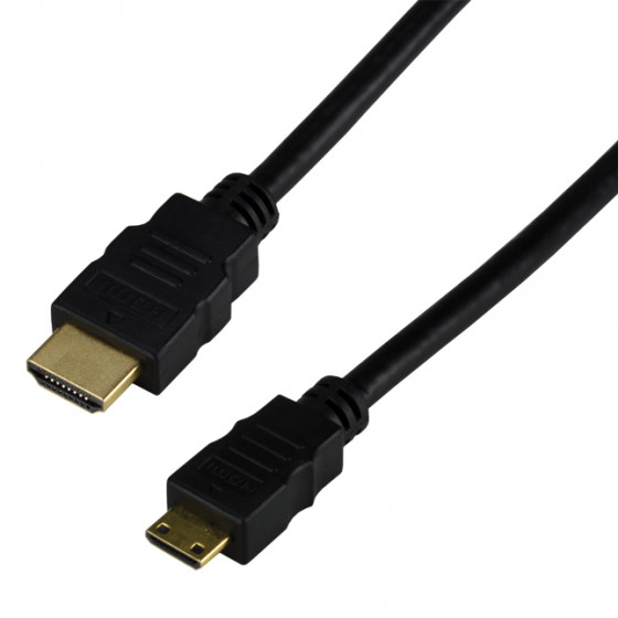 Câble HDMI haute vitesse 3D + Ethernet type A / C (mini)  mâle