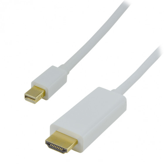 Câble Mini DisplayPort mâle / HDMI mâle 1080p - 2m Blanc