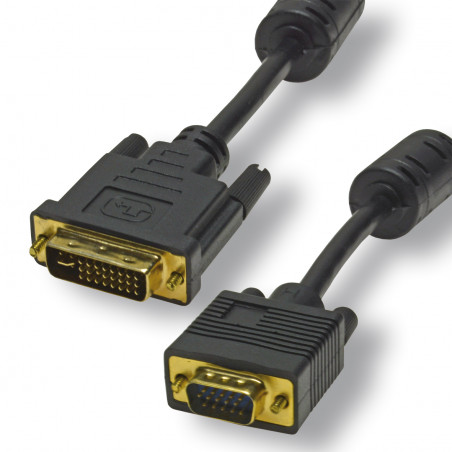 Câble DVI-I (24+5) mâle / HD15 mâle - 1.80m